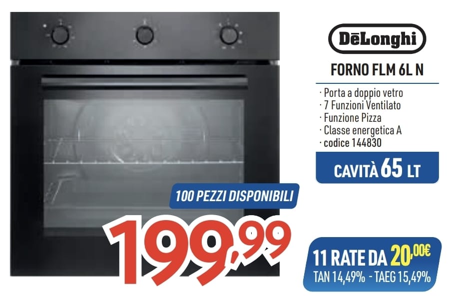 FORNO INCASSO DE LONGHI FLM6LN 65L